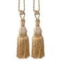 Pair of Ivory and Antique Gold Alexandra Tassels
