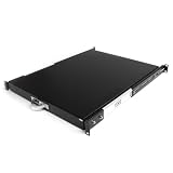 StarTech.com 22-Inch Deep Sliding Server Rack Cabinet Shelf SLIDESHELFD - Black