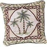 Review Manual Woodworkers & Weavers  / Paradise Palms Palm Tree Trees 18 inch Couch Pillow