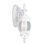 Beveled Glass 1 Light Wall Lantern - White