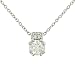 Round Diamond Pendant on Cable Chain .60cttw Hi/si