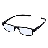 OUTEYE ネックかけ閲読メガネ老眼鏡老眼HD樹脂レンズ2.5ジオプトリー　ご両親や高齢者に最適　贈り物 (ブラック)