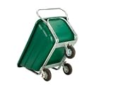 Jumbo Slim 4 Wheel Push Cart 11.5 cu. ft. Pneumatic Swivel Wheels (Black Tub)