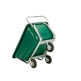 Jumbo Slim 3 Wheel Push Cart 11.5 cu. ft. Pneumatic Swivel Wheels (Red Tub) by EZ Haul Cart