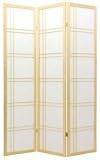 3 Panel Natural Oriental Shoji Screen / Room Divider