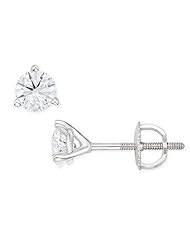 1 Carat Diamond Stud Platinum Earrings