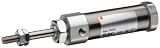 SMC NCJ2B10-200 Stainless Steel Air Cylinder, Round Body, Double Acting, Basic Style Mounting, Not Switch Ready, Rubber Cushion, 3/8