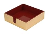 Caspari Lacquer Luncheon Napkin Holder, Sienna and Gold