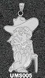Univ Of Mississippi Rebel Giant Charm/Pendant -14K/10K, Stainless Steel or Gold Plated