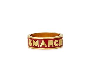 Marc by Marc Jacobs Anillo Dreamy Logo (Dorado / Rojo Oscuro)