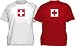 Schweiz Flagge T-Shirt mit Kreuz, rot, S