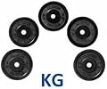 Kraiburg 150 kg Weight Set Olympic Rubber Bumper Plates for Crossfit Powerlifting