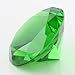 1 X GREEN GLASS DIAMOND SHAPED PAPERWEIGHT 3.15 INCHES (80 MM)