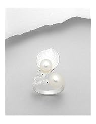 Fresh Water Pearls Ring In 92.5 Sterling Silver