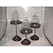DOMED CHEESE/PASTRY STANDS - SET OF THREE CHEESE/PASTRY STANDS WITH GLASS DOME