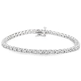 1 Carat Diamond 14K Straight Line Link Bracelet (1ctw, I-J, I2-I3)