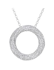 Diamond Circle Necklace in 18kt White Gold Carat Total Weight 0.80