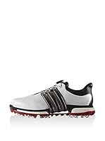 adidas Zapatillas de golf Tour 360 Boa Boost (Blanco / Negro / Rojo)
