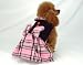Emma Rose "At the Office" Pink and Black Boys Fully Lined Fleece Dog Outfit (Small)