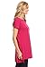 Womens Solid Bamboo Side-Slit Short Sleeve and Sleeveless Round Neck Tunic Top