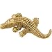 Jewelry : 14K Yellow Gold Electroform Alligator Brooch