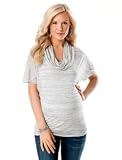 A Pea in the Pod: Short Sleeve Cowl Neck Drape Maternity Pull Over