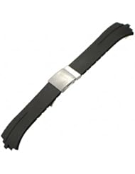 Seiko Black Urethane Strap (19.8mm, Black, Deployment, 4KD2ZB)