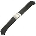 Seiko Black Urethane Strap (16mm, Black, Deployant, 4KD2ZB)