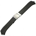 Seiko Black Urethane Strap (16mm, Black, Deployment, 4KD2ZB)