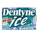 Cadbury Adams, Dentyne Ice Gum Sugar Free Shiver Mint - 144 ( 12 X 12 ) Pieces