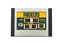 Green Bay Packers Scoreboard Desk Clock 6.5"x9" Scoreboard Desk Clock- Green Bay Packers - NFL Football Fan Shop Sports Team Merchandise