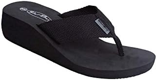 starbay Women's Wedge Canvas Thong Sandal Flip Flops