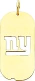 14K Gold NFL New York Giants Logo Dog Tag Charm