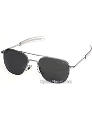 American Optical Flight Gear Original Pilot Sunglasses, 52mm lens, Matte Chrome Frame, True... by American Optical