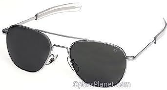 Click here to buy American Optical Flight Gear Original Pilot Sunglasses, 52mm lens, Matte Chrome Frame, True... by American Optical.