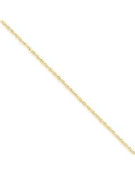 1.1mm, 14 Karat Gold, Baby Rope Chain - 16 inch