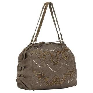 Faux Leather Western Satchel - Bandana