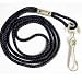 36" Lanyards 1/8" Round with Swivel Hook Black (100/box)