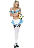 Sexy 3PC Alice In Wonderland Halloween Costume