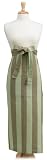 Domestique Linen Bistro Apron, Celedon/Sage Stripe