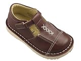 Coco Jumbo Genuine Leather T-Strap Mary Janes Toddler Girl's Shoes - Brown