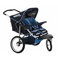 InStep Safari Swivel Double Jogging Stroller (Navy/Light Blue)
