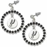 San Antonio Spurs Spirit Crystal Logo Wreath Earrings