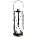 Cylindrical Brown Candle Lantern and Candle