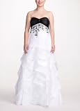 Strapless Long Taffeta Prom Gown with Pickup Skirt Style 635867W