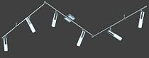 Trio 8700061-07 Energiespar-Schiene, Glas opal matt
