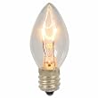 Club Pack of 100 Transparent Clear Twinkle C7 Replacement Christmas Light Bulbs
