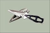 Blunt Tip Aquatec Raptor Stainless Steel Multi Purpose Scuba Knife Dive Diving Diver Snorkel Snorkeling Camp Camping Hike Hiking Rafting Raft Kayak Kayaking Canoe BC BCD Authorized Dealer Full Warranty