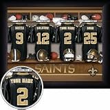 New Orleans Saints NFL Customized "Locker Room" 11" x 14" Photograph - Black Frame