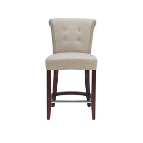 Click here to buy Safavieh Aldo Mahogany Linen Counter Stool - HUD8217A by Safavieh.